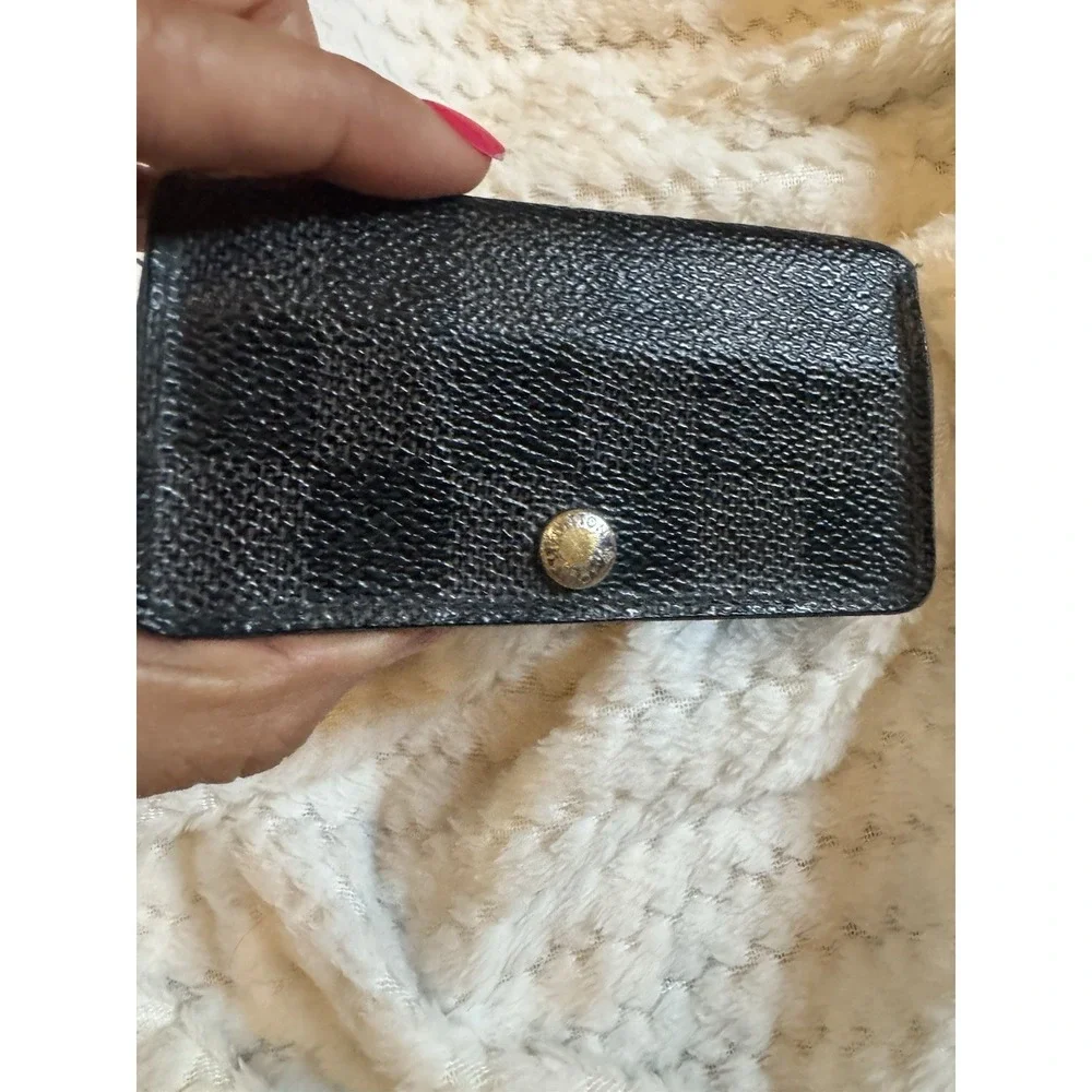Louis Vuitton Damier Graphite 6 Key Holder Wallet Made in France Authentic